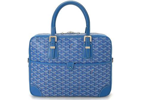 Goyard Ambassade Blue in Leather with Silver